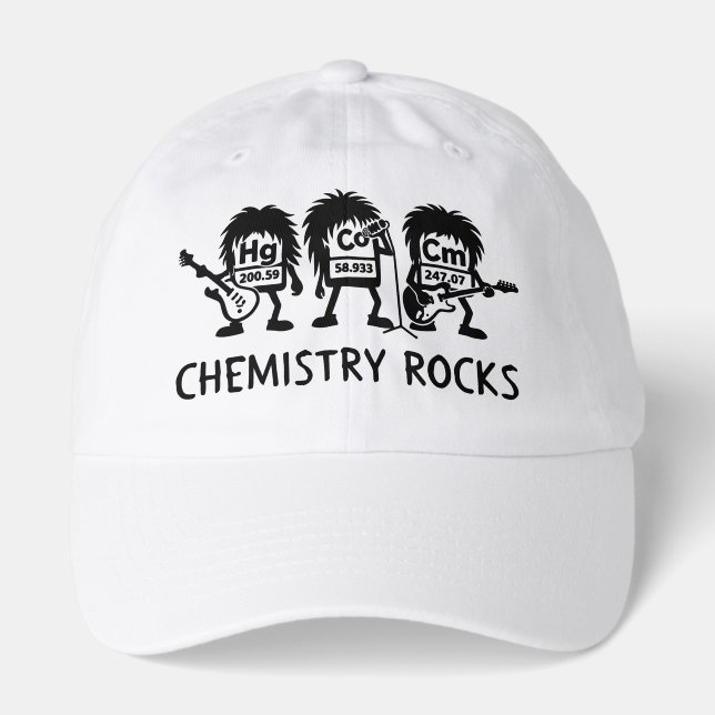 Chemistry Rocks Science Rock Band Hat (Front)