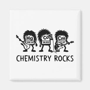 Chemistry Rocks Science Rock Band Magnet