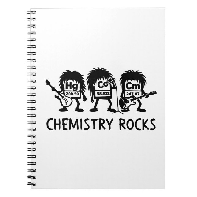Chemistry Rocks Science Rock Band Notebook (Front)