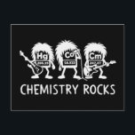 Chemistry Rocks Science Rock Band Postcard<br><div class="desc">Bold chemistry themed rock band artwork featuring periodic table elements in a playful music inspired scene. A fun science statement for chemistry lovers,  students,  teachers,  and chemistry fans who enjoy smart academic jokes.</div>