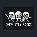 Chemistry Rocks Science Rock Band Postcard<br><div class="desc">Bold chemistry themed rock band artwork featuring periodic table elements in a playful music inspired scene. A fun science statement for chemistry lovers,  students,  teachers,  and chemistry fans who enjoy smart academic jokes.</div>