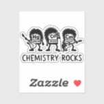 Chemistry Rocks Science Rock Band Sticker<br><div class="desc">Bold chemistry themed rock band artwork featuring periodic table elements in a playful music inspired scene. A fun science statement for chemistry lovers,  students,  teachers,  and chemistry fans who enjoy smart academic jokes.</div>