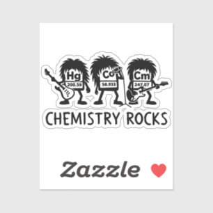 Chemistry Rocks Science Rock Band Sticker
