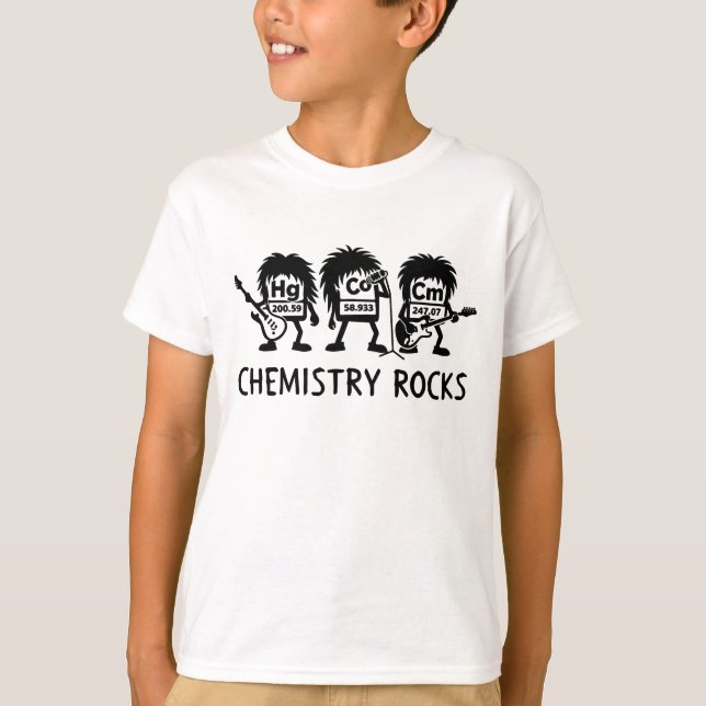 Chemistry Rocks Science Rock Band T-Shirt (Front)