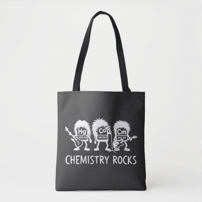 Chemistry Rocks Science Rock Band Tote Bag (Front)