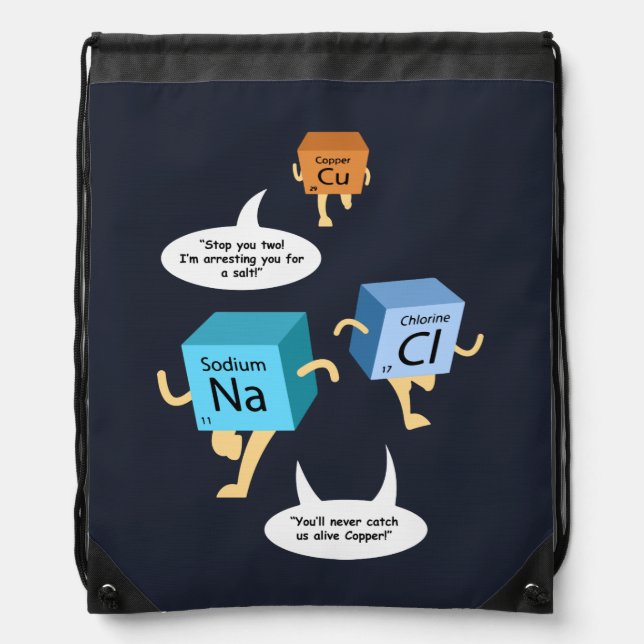 Chemistry School Teacher Science Gag Drawstring Bag (Front)