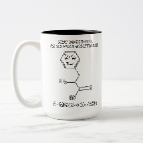 Chemistry Science Acid Attitude A_Mean_Oh_Acid Two_Tone Coffee Mug