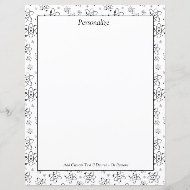 Chemistry Science Atom Symbol Personalize (Front)