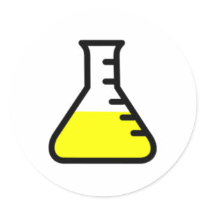 Chemistry Science Beaker Classic Round Sticker