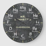 Chemistry Science Chalkboard Personalizable Clock at Zazzle