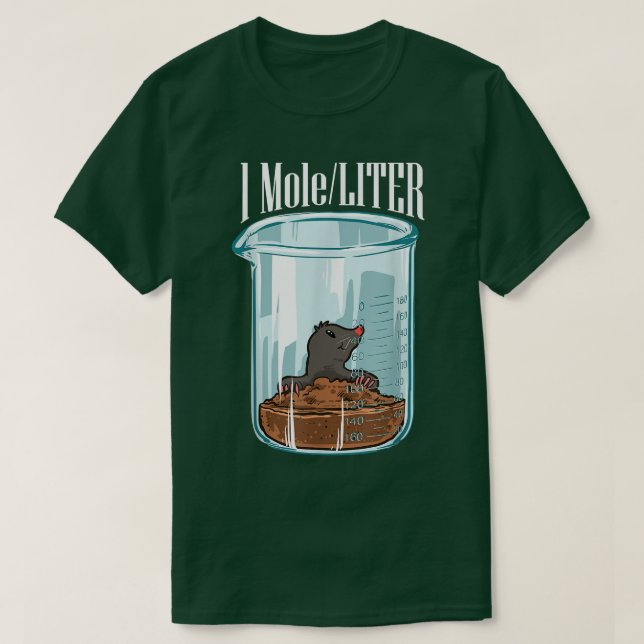 Chemistry Science Cute One Mole Per Liter  T-Shirt (Design Front)