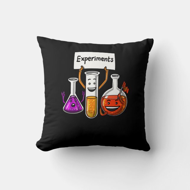 Chemistry Science Funny Experiments School Joke Throw Pillow (Front)