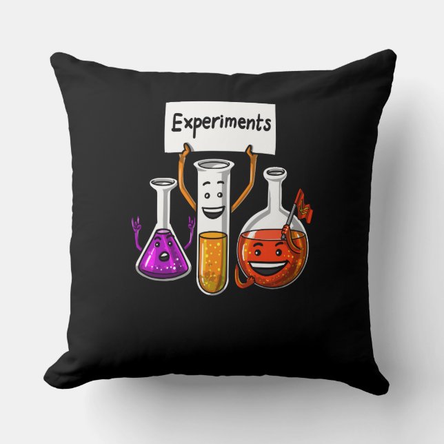 Chemistry Science Funny Experiments School Joke Throw Pillow (Front)