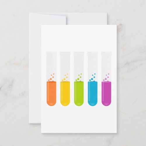 Chemistry Science Test Tubes Personalized Announcement
