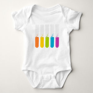 Chemistry Science Test Tubes Baby Bodysuit