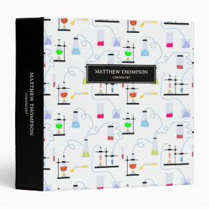 Chemistry Science Test Tubes Lab School Subject 3 Ring Binder