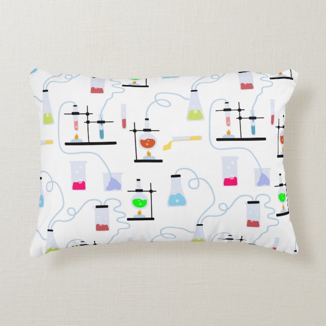 Chemistry Science Test Tubes Lab School Subject  Accent Pillow (Front)