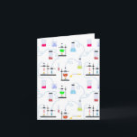 Chemistry Science Test Tubes Lab School Subject  Card<br><div class="desc">A hand drawn illustration of test tubes and science experiments. A school subject Chemistry science theme design featuring a science laboratory performing different kinds of science experiments with chemicals. An ideal design for anyone is studying or teaching science, chemistry, experimenting with chemicals or just loves science. A perfect design for...</div>