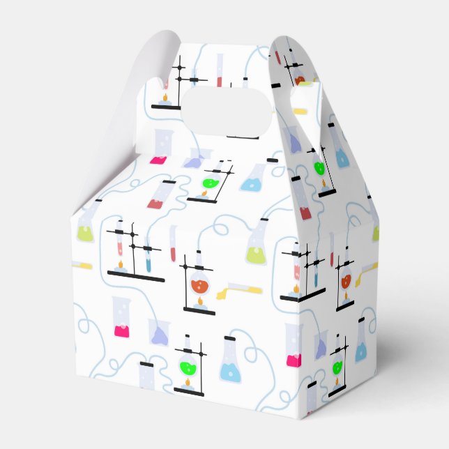 Chemistry Science Test Tubes Lab School Subject  Favor Boxes (Front Side)