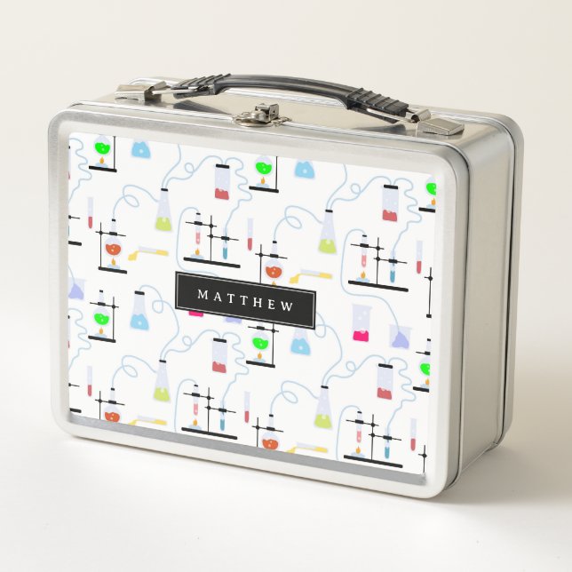 Chemistry Science Test Tubes Lab School Subject  Metal Lunch Box (Front)