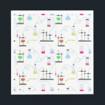 Chemistry Science Test Tubes Lab School Subject  Napkins<br><div class="desc">A hand drawn illustration of test tubes and science experiments. A school subject Chemistry science theme design featuring a science laboratory performing different kinds of science experiments with chemicals. An ideal design for anyone is studying or teaching science, chemistry, experimenting with chemicals or just loves science. A perfect design for...</div>