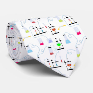 Chemistry Science Test Tubes Lab School Subject Neck Tie