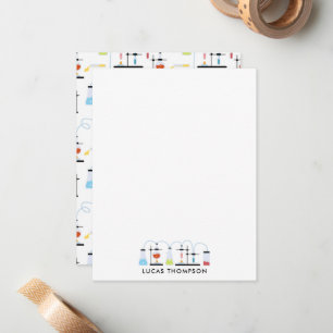 Chemistry Science Test Tubes Lab School Subject Note Card