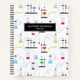 Chemistry Science Test Tubes Lab School Subject Notebook