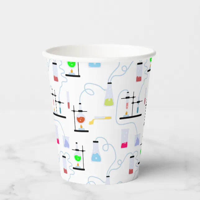 Chemistry Science Test Tubes Lab School Subject Paper Cups | Zazzle