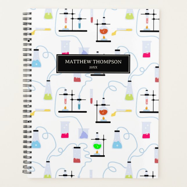 Chemistry Science Test Tubes Lab School Subject  Planner (Front)