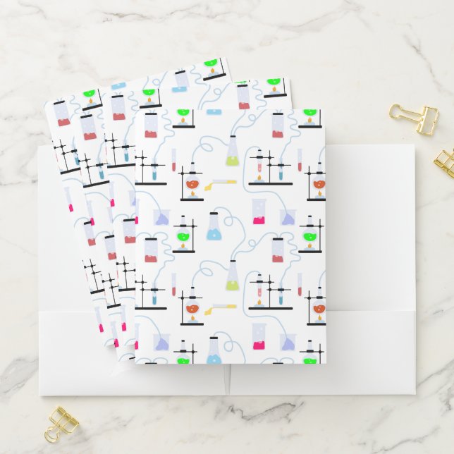 Chemistry Science Test Tubes Lab School Subject  Pocket Folder (In Situ)