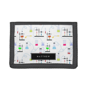 Chemistry Science Test Tubes Lab School Tri-fold Wallet