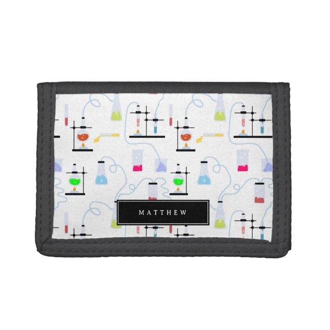 Chemistry Science Test Tubes Lab School  Trifold Wallet (Front)