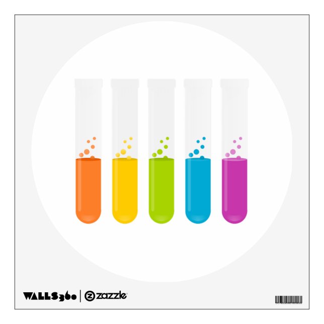 Chemistry Science Test Tubes Wall Decal (Front)
