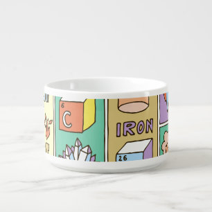 Chemistry Science Vintage Illustration Set Bowl
