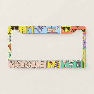 Chemistry Science Vintage Illustration Set License Plate Frame