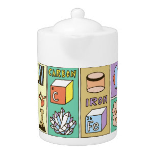 Chemistry Science Vintage Illustration Set Teapot