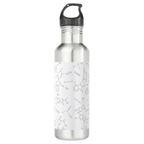 Chemistry scientific symbol pattern stainless steel water bottle