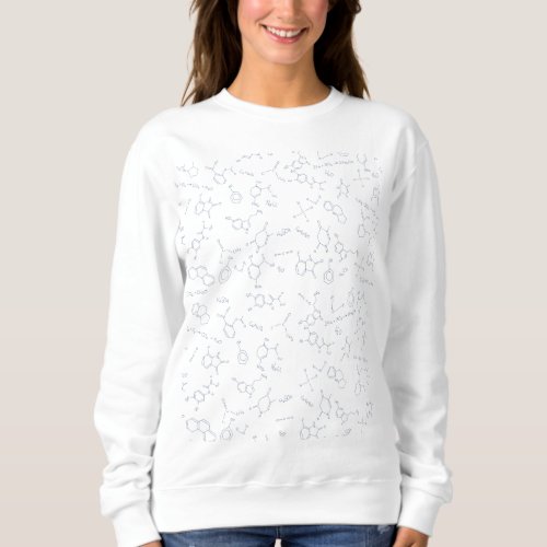Chemistry scientific symbol pattern sweatshirt