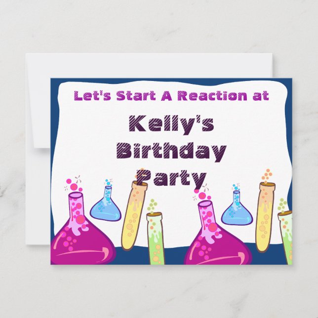 Chemistry Set Party Invitation (Front)
