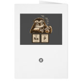 Chemistry sloth discovered nap cards (Back)