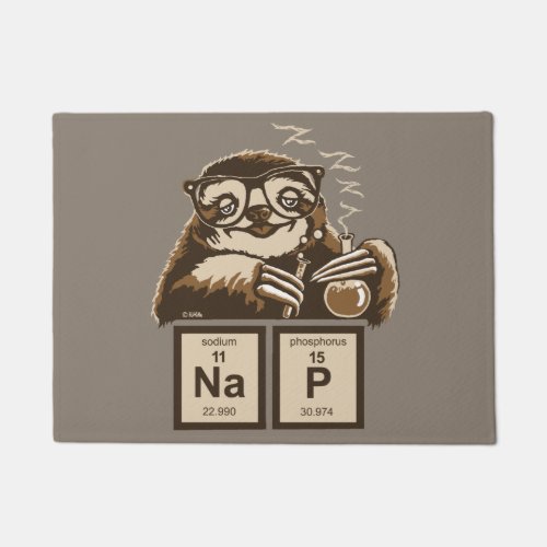 Chemistry sloth discovered nap doormat