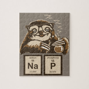 Chemistry sloth discovered nap jigsaw puzzle