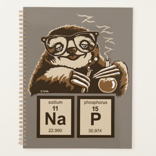 Chemistry sloth discovered nap planner