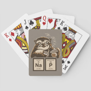 Chemistry sloth discovered nap poker cards