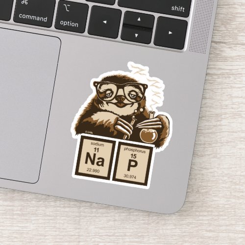 Chemistry sloth discovered nap sticker