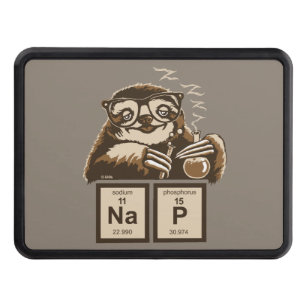 Chemistry sloth discovered nap trailer hitch cover
