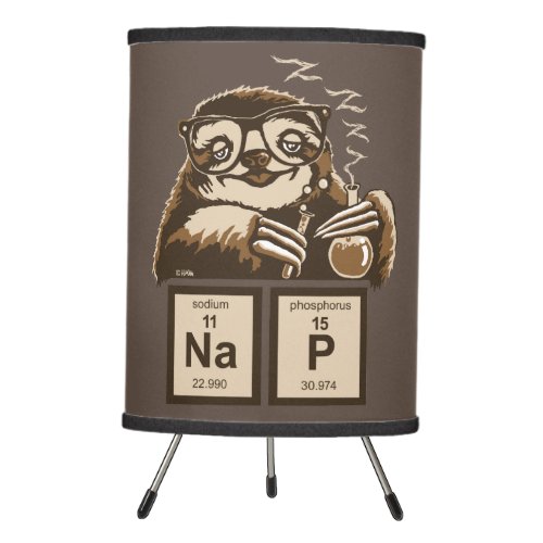 Chemistry sloth discovered nap tripod lamp