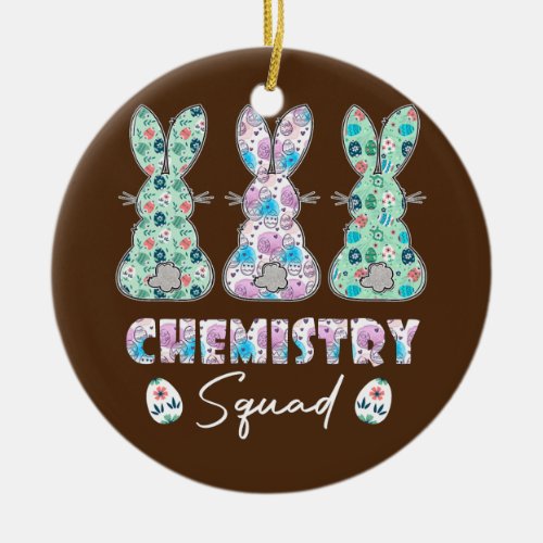 Chemistry Squad Teacher Easter Bunny  Ceramic Ornament