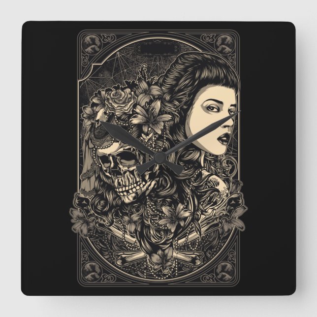 Chemistry  square wall clock (Front)